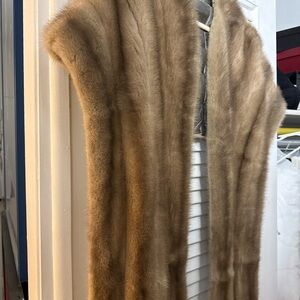 Elegant Tan Fur Coat